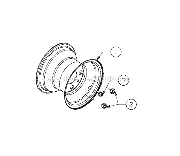 Rear Wheel Diagram and Parts List for 2176 13A-274G100 Cub Cadet Lawn Tractor